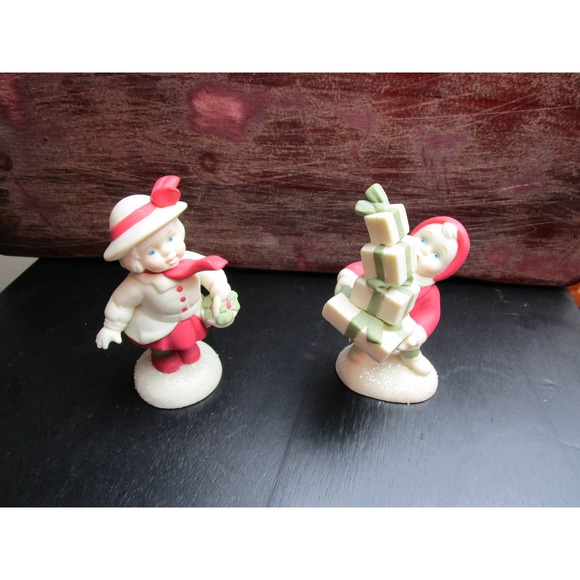 Dept 56 Holly Lane Christmas figurines Dept 56 x 2 original packaging - Picture 3 of 12